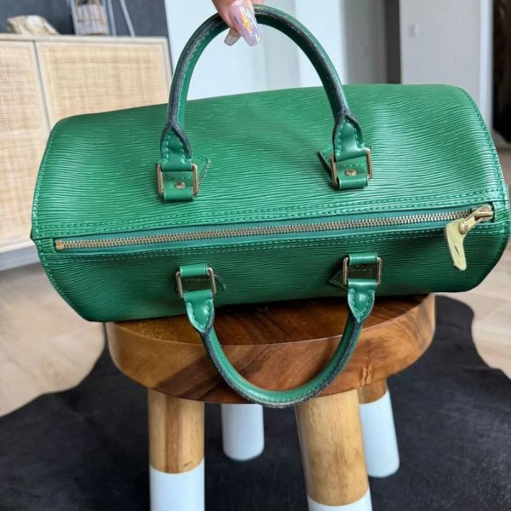 Louis Vuitton Green Satchel Bag - Picture 5 of 8